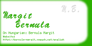 margit bernula business card